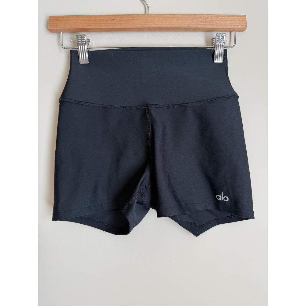 ALO Yoga High Waist Airlift Shorts Black Small Black High Waisted